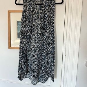 Anthropologie En Creme Women's Sleeveless Mini Dress - Teal Patterned - Size S